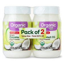 2 PK Great Value Organic Unrefined Virgin Coconut Oil, 14 fl oz picture