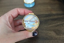 Staffordshire Enamel Box with Sailboat and Windmill picture
