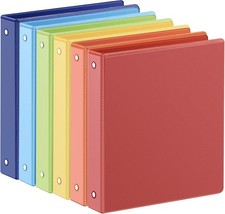SUIN 1-inch 3 Ring Binder with 2 Interior Pockets, picture