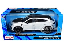 LAMBORGHINI URUS PERFORMANTE WHITE 1/24 DIECAST MODEL CAR BY MAISTO 32928 picture