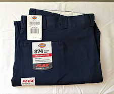 Dickies 874 Original Fit Flex Twill Work Pants Blue Men's 46x30 picture