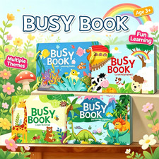 Busy Book Set of 4 Montessori Preschool Learning Activity Books Kids Ages 3+ picture