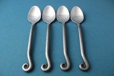 Pier 1 One PII11 Teaspoons (Set of 4) Scroll Coiled Iron 18/8 Stainless China 7