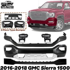 Front Bumper Paintable Steel & Fog Lights Kit For 2016-2018 GMC Sierra 1500 picture