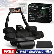 AB Trainer Abdominal Exercise Crunch Roller Workout Exerciser, Home Gym w/ Timer picture