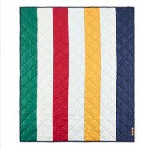 NEW Hudson's Bay HBC Stripes Outdoor Blanket with Carrier Multi-Coloured 42x72in picture