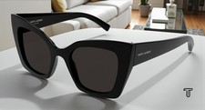 SAINT LAURENT SL 552 001 Cat Eye Injection Black 51 mm Women's Sunglasses picture