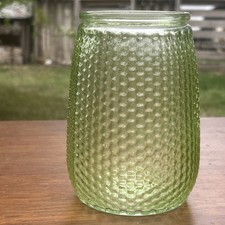 Vintage Large Glass Reverse Hobnail Beehive  Honeycomb Jar Vase Mid-Century picture