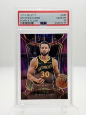 Panini Select 2023-24 Stephen Curry Mezzanine Purple Flash Prizm #345 /175 picture