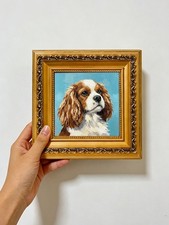 Cavalier King Charles Spaniel Dog Portrait custom oil painting from photo picture