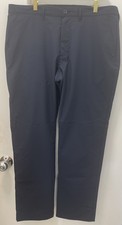 Men's JCrew Performance Flex Navy Blue Pants Straight Fit 36x30 picture