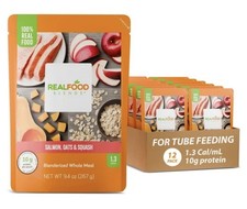Real Food Blends Salmon, Oats & Squash - Pureed Meals for Tube Feeding... picture