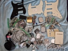 Luthier Box Guitar Project Parts Bridges Knobs Pots Pickups Straps Pickguard Lot picture