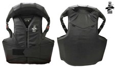 EPT Leather Riding Vest with Neck Roll- Black Leather Adult Sizes: Small-XL picture