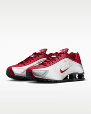 Nike Shox R4 Metallic Silver Black Team Crimson HQ1988-009 Men's Size 9 picture