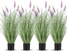 4-Piece 3ft Tall Faux Lavender Plants for Home & Garden Decor picture