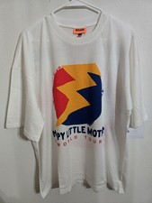 NWT HAPPY LITTLE MOTHER Women's White T-shirt World Tour Motif Sz XS picture