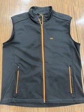 KJUS Systems Men’s XL Golf Vest Black Orange Full Zip Performance Stretch picture