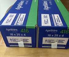 2 AprilAire 416 Genuine OEM MERV 16 Pleated Air Filters 16x25x4 picture