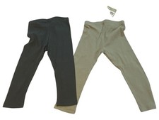 H&M 2-Pack Toddler Ribbed Leggings Set 2T  Dark Grey Light Olive Cotton Blend picture