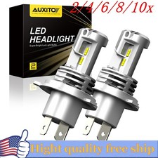AUXITO H4 9003 High Low Beam Combo Super White 80000LM LED Headlight bulb 2/4X picture