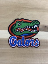 UF FLORIDA GATORS EMBROIDERED IRON ON PATCH 3” X 3.25”  picture