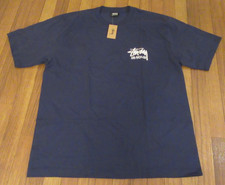 Stussy Stock Los Angeles Tee T-Shirt Size Large Navy Blue Brand New Free US S&H picture