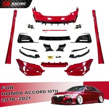 Red Front Rear Bumper Surround Cover Lip Bodykit For 2018-2021 Honda Accord 10th picture