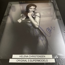 Helena Christensen (Orig 5 Supermodels) 11x14 Autographed Photo W RACC Cert  picture