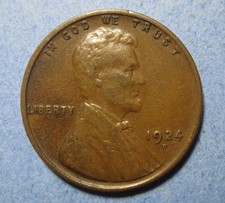 1924-D Lincoln Cent (low mintage date) – Original & Nice (ANACS VF 30)  picture