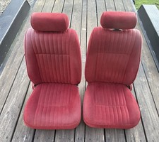 1983-1988 Ford Thunderbird Front Red Seats T Bird Turbo Coupe Seat Pair Set picture