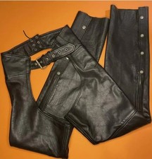 UNIK Premium Black Leather Chaps Size XL picture