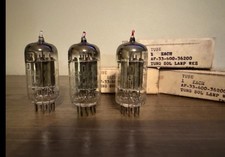 (3) Matched Tung Sol 5687 Tubes Flat Plate D Getter-1960 Guitar Audio-NOS-Tested picture