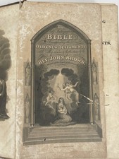 1817 John Brown Self-Interpreting Bible Old New Testament Antique Folio Engravin picture