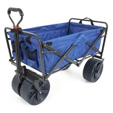Mac Sports Collapsible All Terrain Beach Utility Wagon, Blue/Black (Open Box) picture