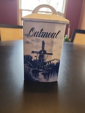 Vintage Grete German Windmill  7.5”  Oatmeal Canister 3862.a picture
