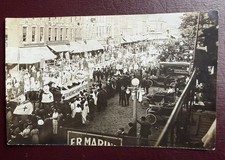 Vintage 1914 Postcard Valparaiso IN Parade STANDING ARMY picture