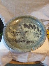 Vintage Alfaraz Spain Studio Pottery Cat Ashtray Mid Century Modern Bowl 10
