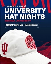 Indiana Fever + Indiana University co-branded Hat and Game Program picture