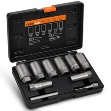 THINKWORK 1/2 Inch Drive Lug Nut Extractor Set, Large Sizes, 10pcs Wheel...  picture
