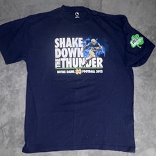 Vintage Notre Dame Fighting Irish Football 2012 Blue XL Shirt 125th anniversary picture