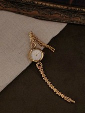 Gold French Vintage Style Unique Dainty Women’s Wrist Watch Trendy Cute Gift picture
