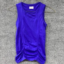 Athleta Chi Tank Purple Seamless Ruched Training Yoga Top 492075 Mens S picture