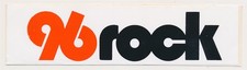 VINTAGE RADIO BUMPERSTICKER - WKLS 96 Rock - Atlanta, Georgia - c1985 picture