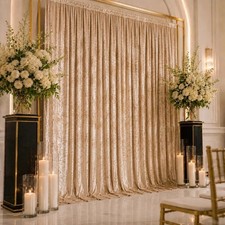 10 feet x 12 feet Premium Crushed Velvet Party Backdrop Curtain with Rod Pocket picture