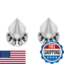 United Pacific 10249 Axle Cover Set 33mm Thread-On Spike Rear picture