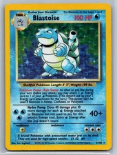Blastoise 2/102 MP Holo Base Set Unlimited Pokemon picture