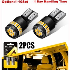 T10 LED Plate License Light Bulbs 3000K Super Bright Amber 168 2825 194 2-20X picture