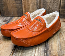 UGG X TELFAR LOAFER CRINKLE MENS SIZE 9 SPICY PUMPKIN PATENT SAMPLE RARE picture