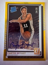 Carter Bryant Rated Rookie Autograph /25 Gold Donruss/Panini 2025-2026 #8 picture